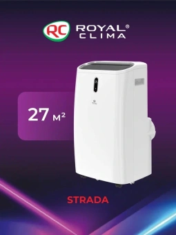 Кондиционер мобильный Royal Clima Strada RM-ST39CH-E белый/черный площ.27м2 - купить недорого с доставкой в интернет-магазине
