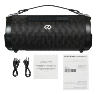 Колонка порт. Digma S-22 черный 15W 1.0 BT 1500mAh (SP2215B) - купить недорого с доставкой в интернет-магазине