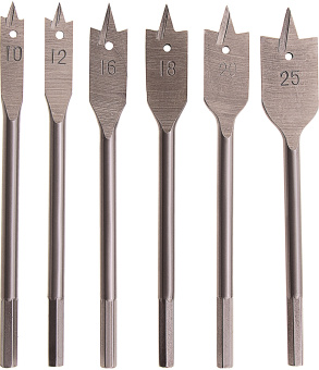 Набор сверл Sparta 704055 по дереву (6пред.) для дрелей - купить недорого с доставкой в интернет-магазине