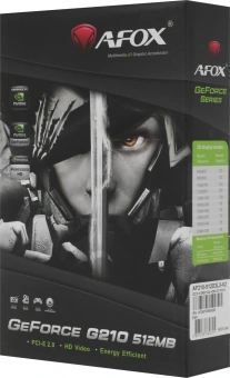 Видеокарта Afox PCI-E AF210-512D3L3-V2 NVIDIA G210 512Mb 64bit DDR3 550/1600 DVIx1 HDMIx1 CRTx1 HDCP Ret low profile - купить недорого с доставкой в интернет-магазине