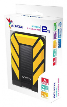 Жесткий диск A-Data USB 3.1 2Tb AHD710P-2TU31-CYL HD710Pro DashDrive Durable 2.5" черный/желтый - купить недорого с доставкой в интернет-магазине