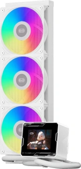 Система водяного охлаждения PcCooler GT360M Display ARGB Soc-AM5/AM4/1200/1700/1851 белый 4-pin 15-33.7dB Al LCD 310W Ret (GT360M-WHAWXX-GL) - купить недорого с доставкой в интернет-магазине