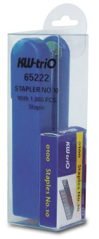 Комплект степлер+скобы ручной Kw-Trio 65222 N10 (20листов) ассорти металл/пластик закрытый блистер - купить недорого с доставкой в интернет-магазине