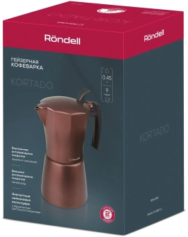 Кофеварка гейзерн. Rondell Kortado RDA-399 0.45л алюминий коричневый - купить недорого с доставкой в интернет-магазине