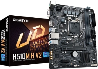 Материнская плата Gigabyte H510M H V2 2.0 Soc-1200 Intel Q470 2xDDR4 mATX AC`97 8ch(7.1) GbLAN+VGA+HDMI - купить недорого с доставкой в интернет-магазине