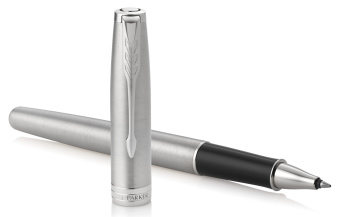 Ручка роллер Parker Sonnet Core T526 (CW1931511) Stainless Steel CT M черн. черн. подар.кор. сменный стержень 1стерж. кругл. 1цв. - купить недорого с доставкой в интернет-магазине