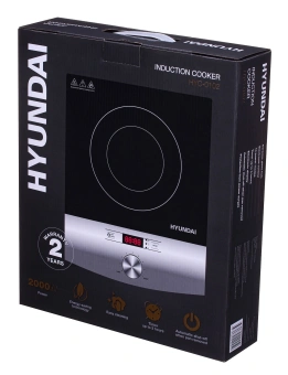 Плита Индукционная Hyundai HYC-0102 серебристый/черный стеклокерамика (настольная) - купить недорого с доставкой в интернет-магазине