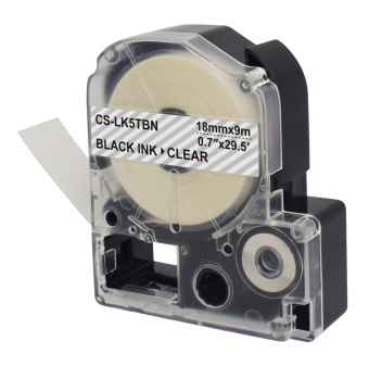 Картридж ленточный Cactus CS-LK5TBN LK-5TBN черный на прозрачном 18x9 для Epson LW400/LW700/LW600P/LW1000P/K400/Z700/Z900 - купить недорого с доставкой в интернет-магазине