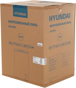 Морозильный ларь Hyundai CH1505 белый - купить недорого с доставкой в интернет-магазине