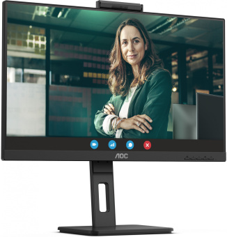 Монитор AOC 27" Pro Q27P3QW черный IPS LED 16:9 HDMI M/M Cam матовая HAS Piv 1000:1 350cd 178гр/178гр 2560x1440 75Hz DP QHD USB 6.6кг - купить недорого с доставкой в интернет-магазине
