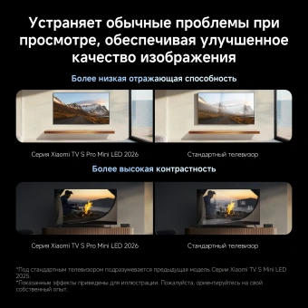 Телевизор QLED Xiaomi 65" TV S Pro Mini LED 65 2026 Slim Design темно-серый 4K Ultra HD 144Hz DVB-T2 DVB-C DVB-S2 USB WiFi Smart TV - купить недорого с доставкой в интернет-магазине