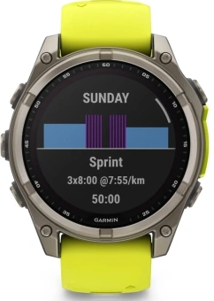 Смарт-часы Garmin Fenix 8 Solar 51мм 1.4" MIP корп.серебристый рем.желтый (010-02907-21) - купить недорого с доставкой в интернет-магазине