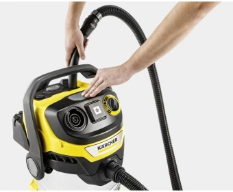 Строительный пылесос Karcher WD 6 P S V-30/8/35/T (YSY) 1300Вт (уборка: сухая/сбор воды/выдув) желтый - купить недорого с доставкой в интернет-магазине