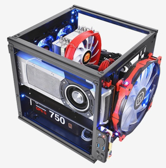 Корпус Thermaltake Core V1 черный без БП miniITX 2x80mm 1x120mm 1x140mm 2xUSB3.0 audio bott PSU - купить недорого с доставкой в интернет-магазине