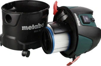 Строительный пылесос Metabo ASA 25 L PC 1250Вт (уборка: сухая/влажная/выдув) зеленый - купить недорого с доставкой в интернет-магазине