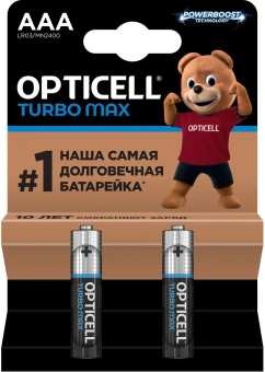 Батарея Opticell Turbo MAX LR03 AAA (2шт) блистер - купить недорого с доставкой в интернет-магазине