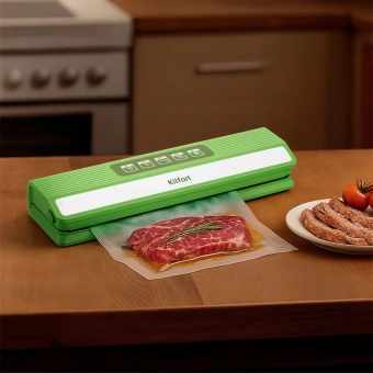 Вакуумный упаковщик Kitfort КТ-1558 ручной 70Вт 0.6Бар шир.пак.:30см зеленый - купить недорого с доставкой в интернет-магазине