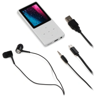 Плеер Hi-Fi Flash Digma M5 BT 16Gb белый/2.4"/FM/microSD/microSDHC - купить недорого с доставкой в интернет-магазине