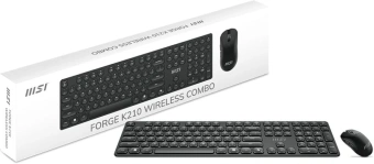 Клавиатура + мышь MSI Forge K210 Combo клав:черный мышь:черный USB беспроводная (S11-43RU213-Y92) - купить недорого с доставкой в интернет-магазине