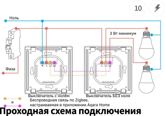 Умный выключатель Aqara QBKG40LM 1-нокл. с нейтралью белый - купить недорого с доставкой в интернет-магазине