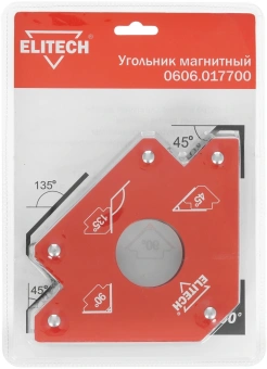 Магнитный угольник Elitech 0606.017700 300гр - купить недорого с доставкой в интернет-магазине