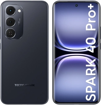 Смартфон Tecno Spark 40 Pro+ 256Gb 8Gb черный моноблок 3G 4G 2Sim 6.78" 1224x2720 Android 15 50Mpix 802.11 a/b/g/n/ac/ax NFC GPS GSM900/1800 Protect FM - купить недорого с доставкой в интернет-магазине