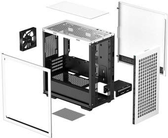 Корпус Deepcool CH370 белый без БП mATX 7x120mm 4x140mm 2xUSB3.0 audio bott PSU - купить недорого с доставкой в интернет-магазине