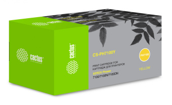Картридж лазерный Cactus CS-PH7100Y 106R02608 желтый (4500стр.) для Xerox Phaser 7100/7100N/7100DN - купить недорого с доставкой в интернет-магазине