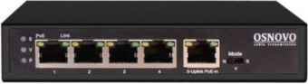 Коммутатор Osnovo SW-8050/D 5G 4PoE+ 90W неуправляемый - купить недорого с доставкой в интернет-магазине