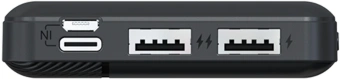Мобильный аккумулятор Buro BP10A 10000mAh 10W 2A 2xUSB-A/USB-C черный (BP10A10PBK) - купить недорого с доставкой в интернет-магазине
