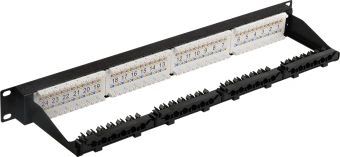 Патч-панель Lanmaster LAN-PPN24U6A 19" 1U 24xRJ45 кат.6A UTP - купить недорого с доставкой в интернет-магазине