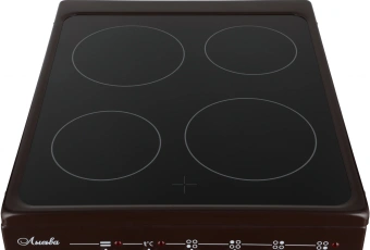 Плита Электрическая Лысьва EF4004MK00 коричневый стеклокерамика (без крышки) - купить недорого с доставкой в интернет-магазине