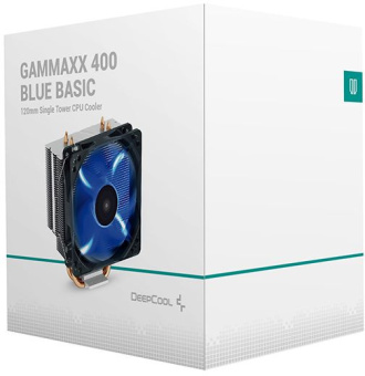 Устройство охлаждения(кулер) Deepcool Gammaxx 400 Blue Basic одноцветная Soc-AM5/AM4/1200/1700/1851 черный 4-pin 18-30dB Al+Cu 130W 640gr Ret (DP-MCH4-GMX400P-BL) - купить недорого с доставкой в интернет-магазине
