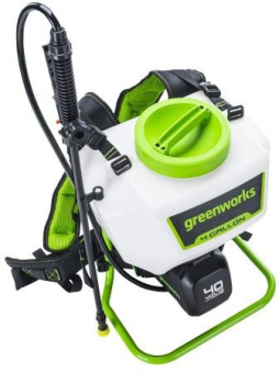 Опрыскиватель Greenworks G40BPS аккум. ранц. 15л белый/зеленый (5300007) - купить недорого с доставкой в интернет-магазине