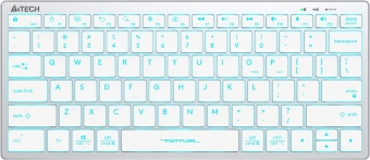 Клавиатура A4Tech FX61 белый USB slim LED (FX61 WHITE) кабель 1.5м - купить недорого с доставкой в интернет-магазине
