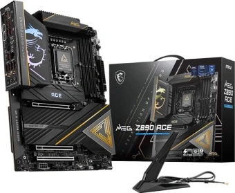 Материнская плата MSI MEG Z890 ACE  Soc-1851 Intel Z890 4xDDR5 ATX AC`97 8ch(7.1) 10Gigabit RAID+HDMI - купить недорого с доставкой в интернет-магазине