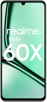 Смартфон Realme RMX3938 Note 60х 64Gb 3Gb зеленый моноблок 3G 4G 2Sim 6.74" 720x1600 Android 14 8Mpix 802.11 a/b/g/n/ac GPS GSM900/1800 GSM1900 TouchSc A-GPS microSD - купить недорого с доставкой в интернет-магазине