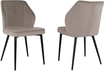 Стул для дома Бюрократ CH-K5_2 комплект 2шт т.бежевый Holland 61 металл черный на ножках (CH-K5_1/HL61_2) - купить недорого с доставкой в интернет-магазине