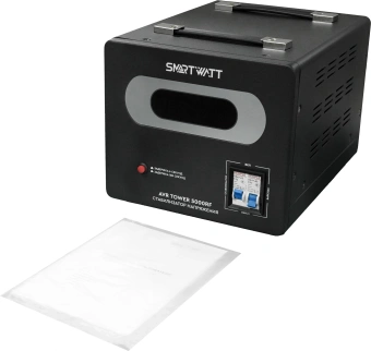 Стабилизатор напряжения Smartwatt AVR Tower 5000RF 5000ВА черный - купить недорого с доставкой в интернет-магазине