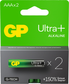 Батарея GP Ultra Plus Alkaline 24AUPA21-2CRSB2 AAA (2шт) блистер - купить недорого с доставкой в интернет-магазине