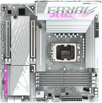 Материнская плата Gigabyte B860M AORUS ELITE WIFI6E ICE Soc-1851 Intel B860 4xDDR5 mATX AC`97 8ch(7.1) 2.5Gg RAID+HDMI+DP - купить недорого с доставкой в интернет-магазине