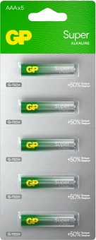 Батарея GP Super Alkaline 24AA21-2CRSC5 AAA (5шт) спайка - купить недорого с доставкой в интернет-магазине