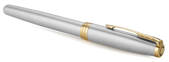 Ручка перьев. Parker Sonnet Core F527 (CW1931504) Stainless Steel GT F сталь нержавеющая подар.кор. стреловидный пиш. наконечник кругл. - купить недорого с доставкой в интернет-магазине