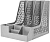 Лоток вертикальный Deli E9847 GREY 3отд. сборный для бумаг 253x320x275мм серый пластик пластиковый пакет