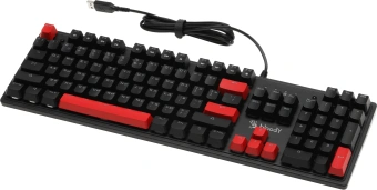 Клавиатура A4Tech S510R механическая черный USB for gamer LED (S510R USB FIRE BLACK/BLMS RED) кабель 1.8м - купить недорого с доставкой в интернет-магазине
