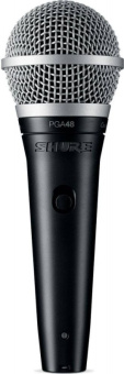 Микрофон проводной Shure PGA48-QTR-E 4.6м черный/серебристый - купить недорого с доставкой в интернет-магазине