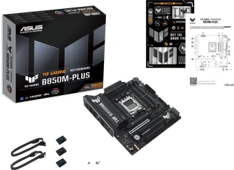 Материнская плата Asus TUF GAMING B850M-PLUS SocketAM5 AMD B850 4xDDR5 mATX AC`97 8ch(7.1) 2.5Gg RAID+HDMI+DP - купить недорого с доставкой в интернет-магазине