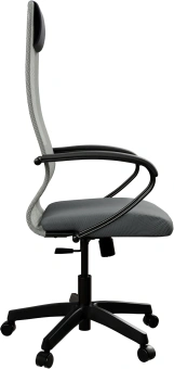 Кресло Метта SU-B-8 светло-серый сиденье светло-серый сетка с подголов. крестов. металл хром - купить недорого с доставкой в интернет-магазине