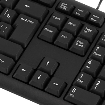 Клавиатура Оклик 180M черный USB (943626) кабель 1.6м - купить недорого с доставкой в интернет-магазине