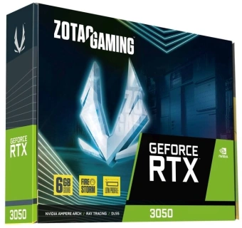 Видеокарта Zotac PCI-E 4.0 RTX 3050 LP NVIDIA GeForce RTX 3050 6Gb 96bit GDDR6 1470/14000 HDMIx1 DPx1 HDCP Ret low profile - купить недорого с доставкой в интернет-магазине